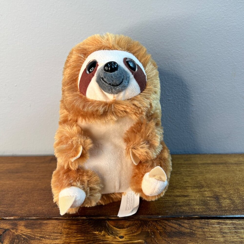 Sloth Plush Stuffed Animal Toy Soft & Cuddly Brown Tan Plushie For Kids & Adult